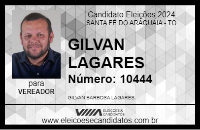 Candidato GILVAN LAGARES 2024 - SANTA FÉ DO ARAGUAIA - Eleições