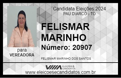 Candidato FELISMAR MARINHO 2024 - PAU D\ARCO - Eleições