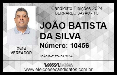 Candidato BATISTA 2024 - BERNARDO SAYÃO - Eleições