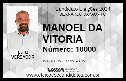 Candidato MANOEL PITOMBA 2024 - BERNARDO SAYÃO - Eleições