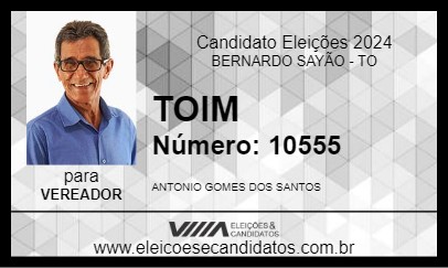 Candidato TOIM 2024 - BERNARDO SAYÃO - Eleições