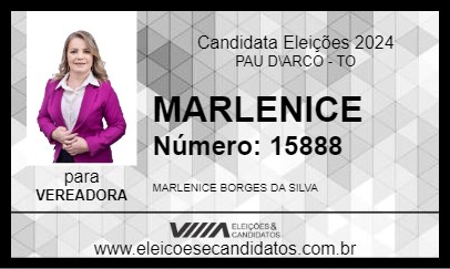 Candidato MARLENICE 2024 - PAU D\ARCO - Eleições