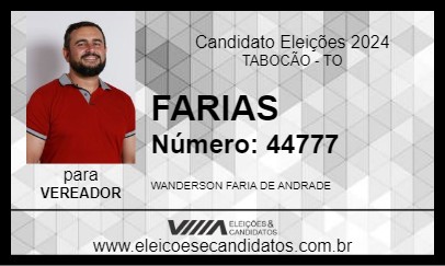 Candidato FARIAS 2024 - TABOCÃO - Eleições