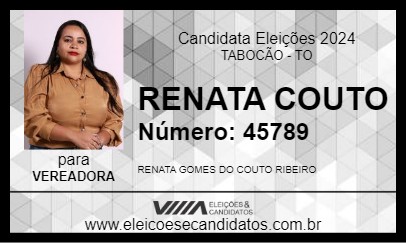 Candidato RENATA COUTO 2024 - TABOCÃO - Eleições