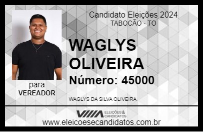 Candidato WAGLYS OLIVEIRA 2024 - TABOCÃO - Eleições