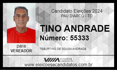 Candidato TINO ANDRADE 2024 - PAU D\ARCO - Eleições