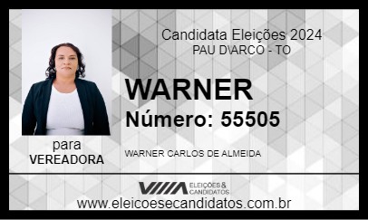 Candidato WARNER 2024 - PAU D\ARCO - Eleições