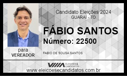 Candidato FÁBIO SANTOS 2024 - GUARAÍ - Eleições