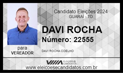 Candidato DAVI ROCHA 2024 - GUARAÍ - Eleições