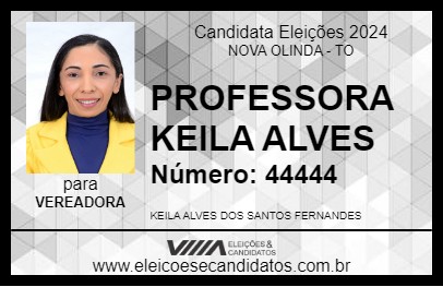 Candidato PROFESSORA KEILA ALVES 2024 - NOVA OLINDA - Eleições