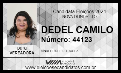 Candidato DEDEL CAMILO 2024 - NOVA OLINDA - Eleições