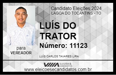 Candidato LUÍS DO TRATOR 2024 - LAGOA DO TOCANTINS - Eleições