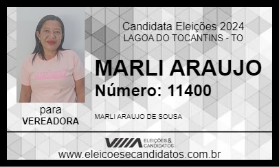 Candidato MARLI ARAUJO 2024 - LAGOA DO TOCANTINS - Eleições