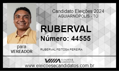 Candidato RUBERVAL 2024 - AGUIARNÓPOLIS - Eleições