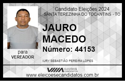 Candidato IURY LOPES 2024 - SANTA TEREZINHA DO TOCANTINS - Eleições