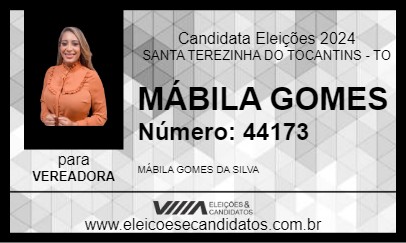 Candidato MÁBILA GOMES 2024 - SANTA TEREZINHA DO TOCANTINS - Eleições