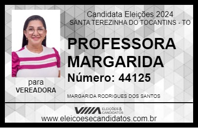 Candidato PROFESSORA MARGARIDA 2024 - SANTA TEREZINHA DO TOCANTINS - Eleições