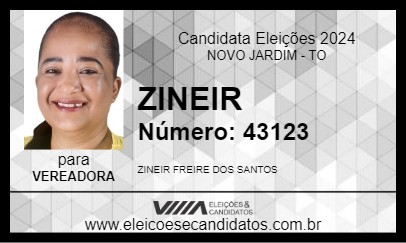 Candidato ZINEIR 2024 - NOVO JARDIM - Eleições