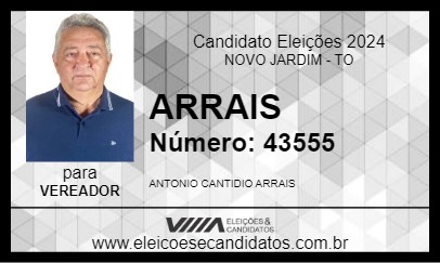 Candidato ARRAIS 2024 - NOVO JARDIM - Eleições