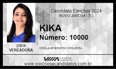 Candidato KIKA 2024 - NOVO JARDIM - Eleições