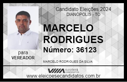 Candidato MARCELO RODRIGUES 2024 - DIANÓPOLIS - Eleições