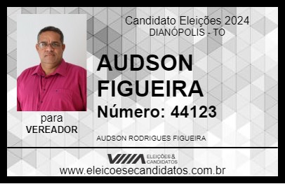 Candidato AUDSON FIGUEIRA 2024 - DIANÓPOLIS - Eleições