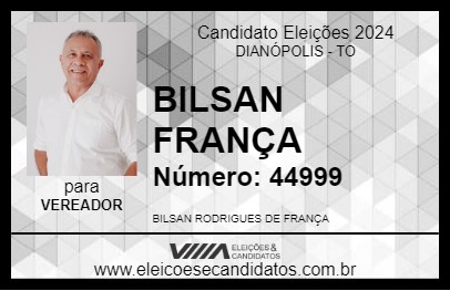 Candidato BILSAN FRANÇA 2024 - DIANÓPOLIS - Eleições