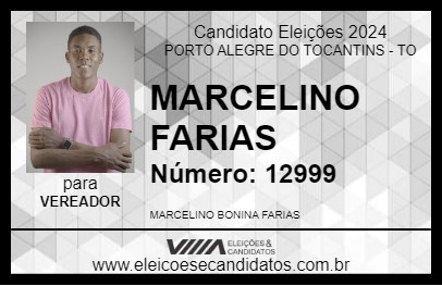 Candidato MARCELINO FARIAS 2024 - PORTO ALEGRE DO TOCANTINS - Eleições