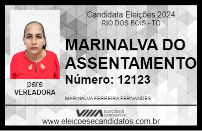 Candidato MARINALVA DO ASSENTAMENTO 2024 - RIO DOS BOIS - Eleições