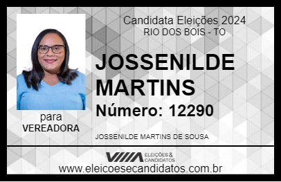 Candidato JOSSENILDE MARTINS 2024 - RIO DOS BOIS - Eleições