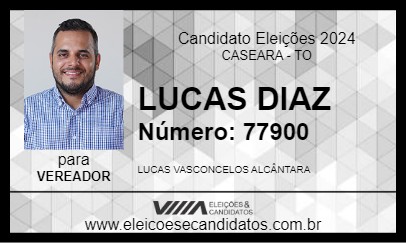 Candidato LUCAS DIAZ 2024 - CASEARA - Eleições