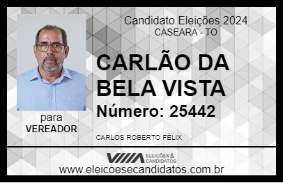 Candidato CARLÃO DA BELA VISTA 2024 - CASEARA - Eleições