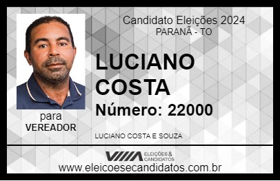 Candidato LUCIANO COSTA 2024 - PARANÃ - Eleições