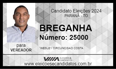 Candidato BREGANHA 2024 - PARANÃ - Eleições