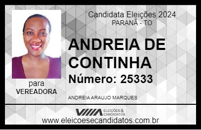 Candidato ANDREIA DE CONTINHA 2024 - PARANÃ - Eleições