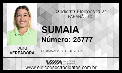 Candidato SUMAIA 2024 - PARANÃ - Eleições