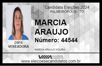 Candidato MARCIA ARAUJO 2024 - PALMEIRÓPOLIS - Eleições