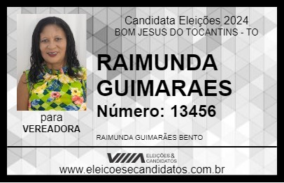 Candidato RAIMUNDA GUIMARAES 2024 - BOM JESUS DO TOCANTINS - Eleições