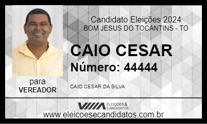 Candidato CAIO CESAR 2024 - BOM JESUS DO TOCANTINS - Eleições