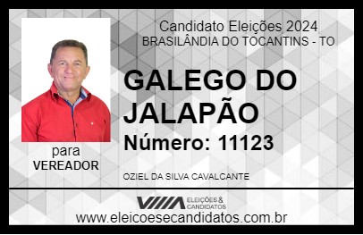 Candidato GALEGO DO JALAPÃO 2024 - BRASILÂNDIA DO TOCANTINS - Eleições