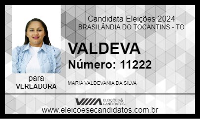 Candidato VALDEVA 2024 - BRASILÂNDIA DO TOCANTINS - Eleições