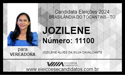 Candidato JOZILENE 2024 - BRASILÂNDIA DO TOCANTINS - Eleições