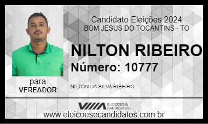 Candidato NILTON RIBEIRO 2024 - BOM JESUS DO TOCANTINS - Eleições