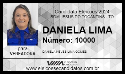 Candidato DANIELA LIMA 2024 - BOM JESUS DO TOCANTINS - Eleições