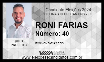 Candidato RONI FARIAS 2024 - COLINAS DO TOCANTINS - Eleições