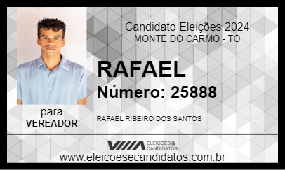 Candidato RAFAEL 2024 - MONTE DO CARMO - Eleições