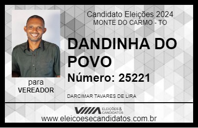 Candidato DANDINHA DO POVO 2024 - MONTE DO CARMO - Eleições