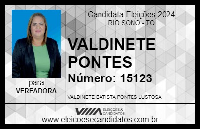 Candidato VALDINETE PONTES 2024 - RIO SONO - Eleições