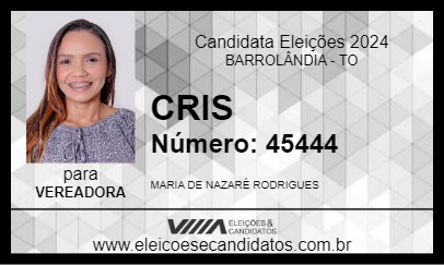 Candidato CRIS  2024 - BARROLÂNDIA - Eleições