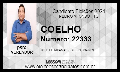 Candidato COELHO 2024 - PEDRO AFONSO - Eleições